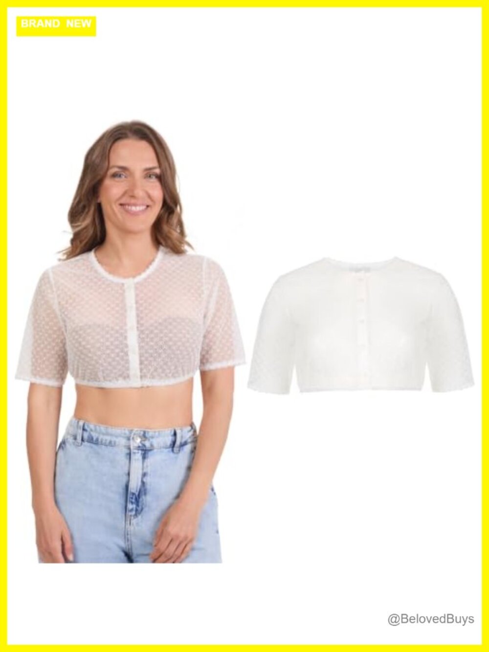 Dirndl Blouse Women 100% Cotton Puff Sleeves Oktoberfest Bavarian Top